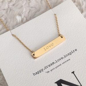 18K gold plated "Love" necklace - Jook and Nona